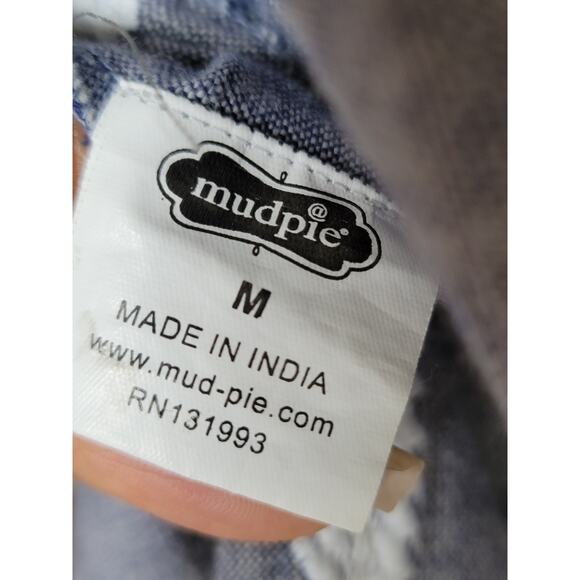 Mudpie Blouse Women's Size Medium Grey 100% Cotton V Neck Sleeveless - Picture 9 of 11